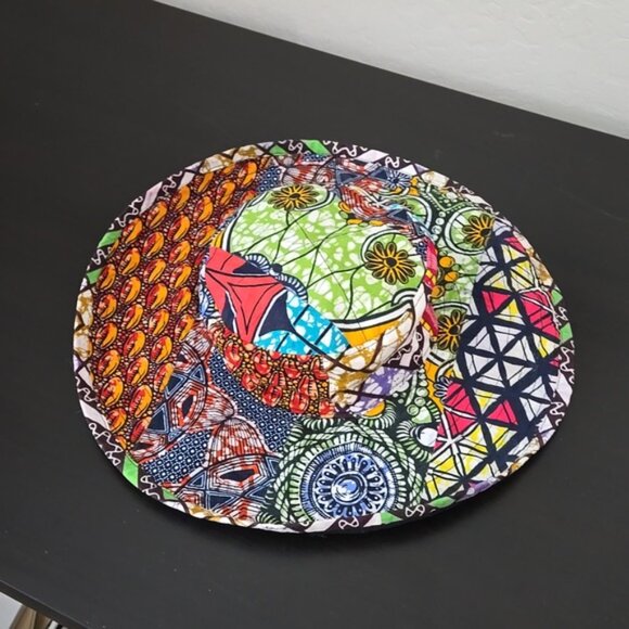 Queen Alaffia Colorful Patterned Wide-Brim Hat - Picture 6 of 11